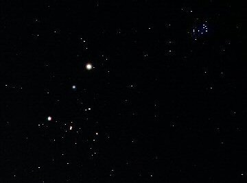 Jupiter bei den Plejaden